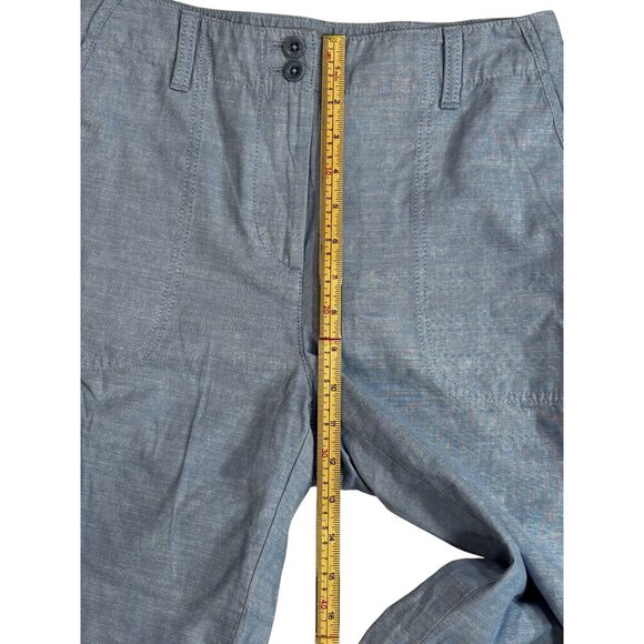 Talbots 2P Supersoft Cargo Pants 100% Cotton Blue - Picture 10 of 10